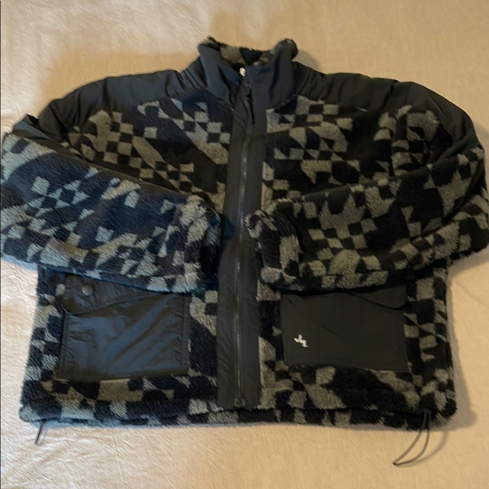 JoyLab Black and Gray Textured Jacket